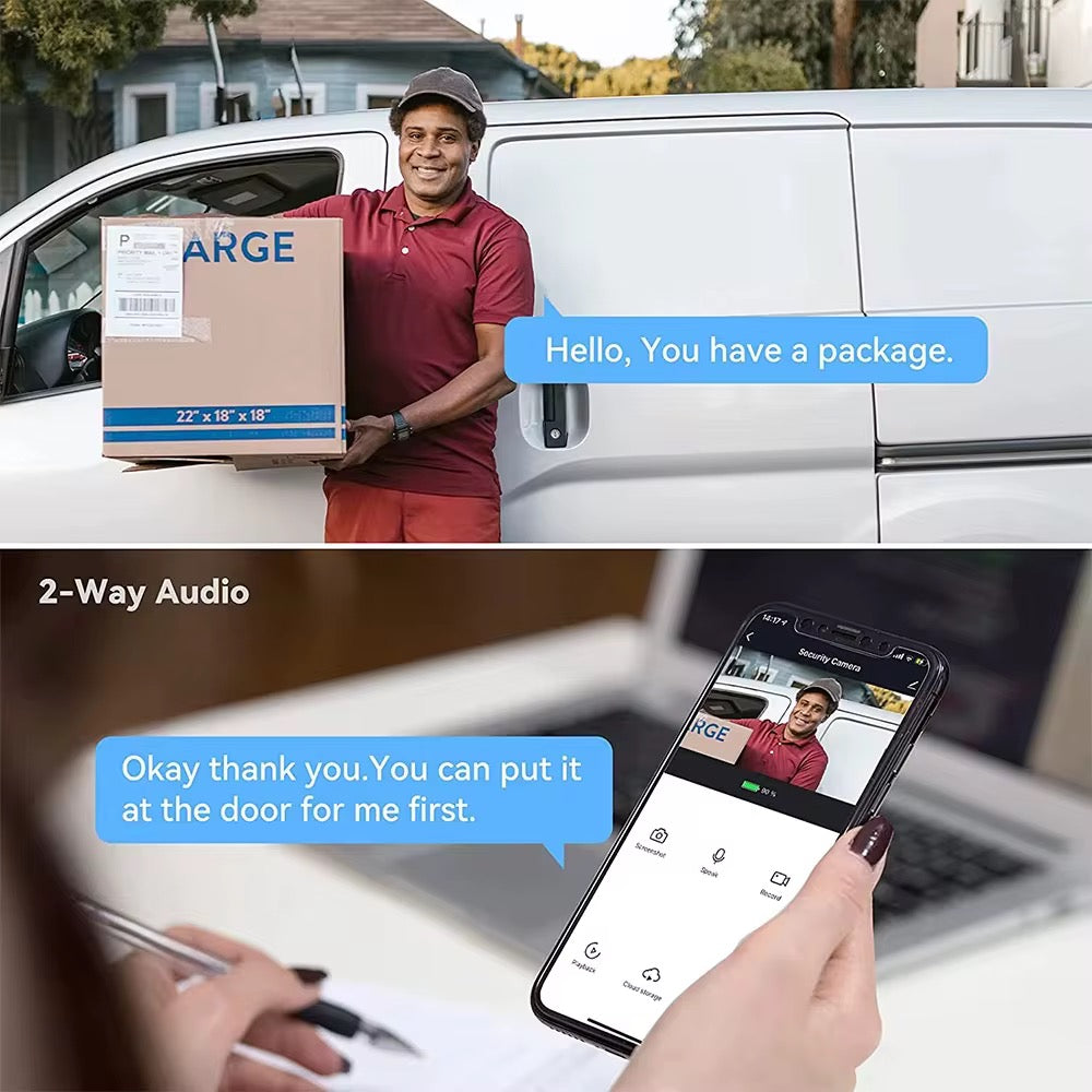 Sonnette Vidéo intelligente 3MP 2k WIFI sans fils