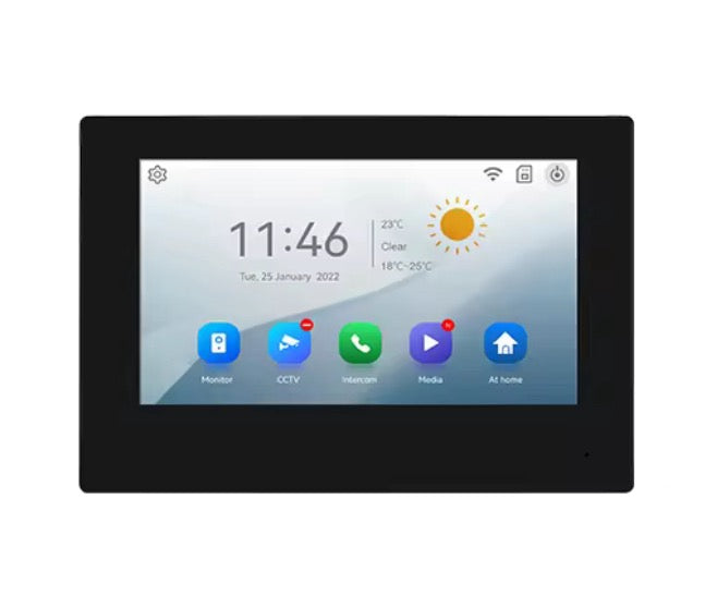 Visiophone HD 07 Pouces 02 poste avec 02 écran tactile, vision nocturne, NFC et contrôle WiFi NOIR