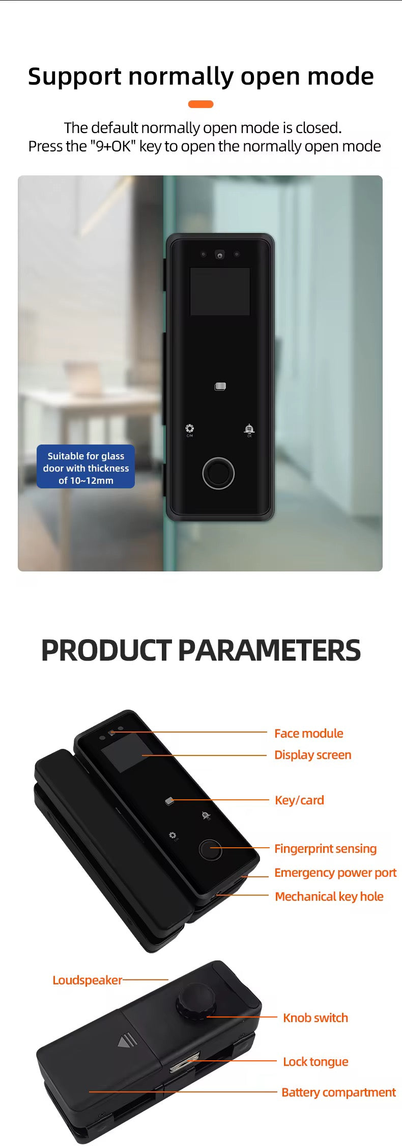 Smart glass door WIFI TUYA