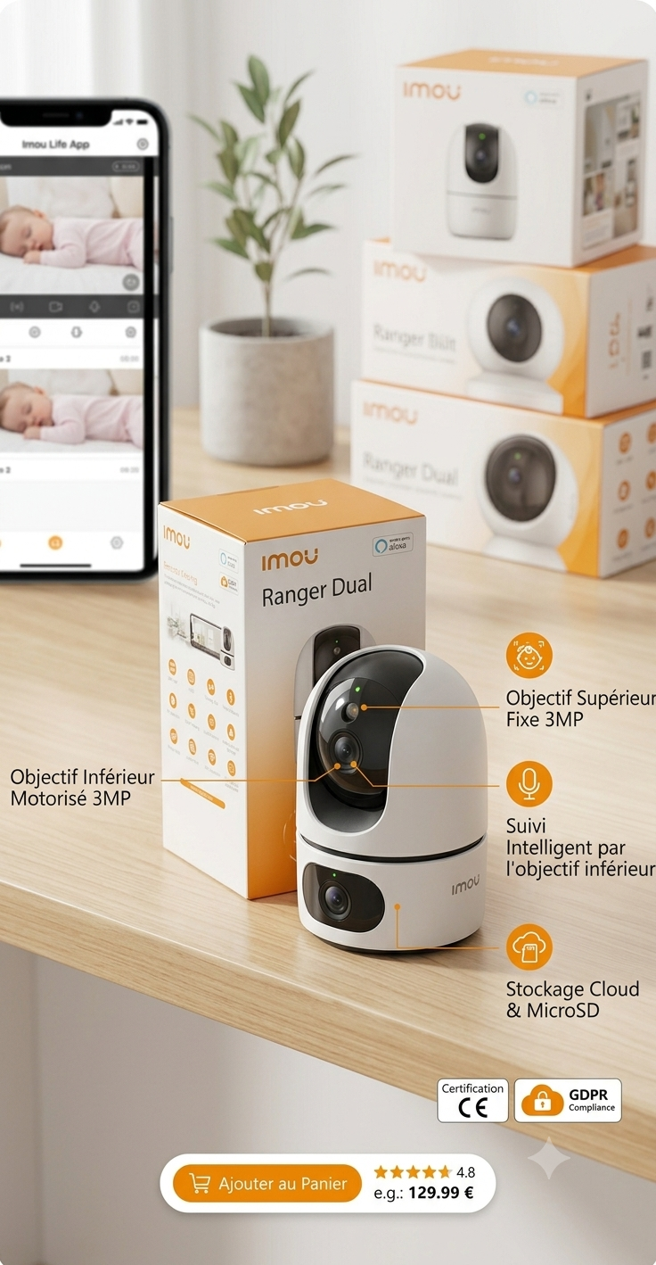 📷 IMOU Ranger Dual 6MP – كاميرا مراقبة داخلية ذكية